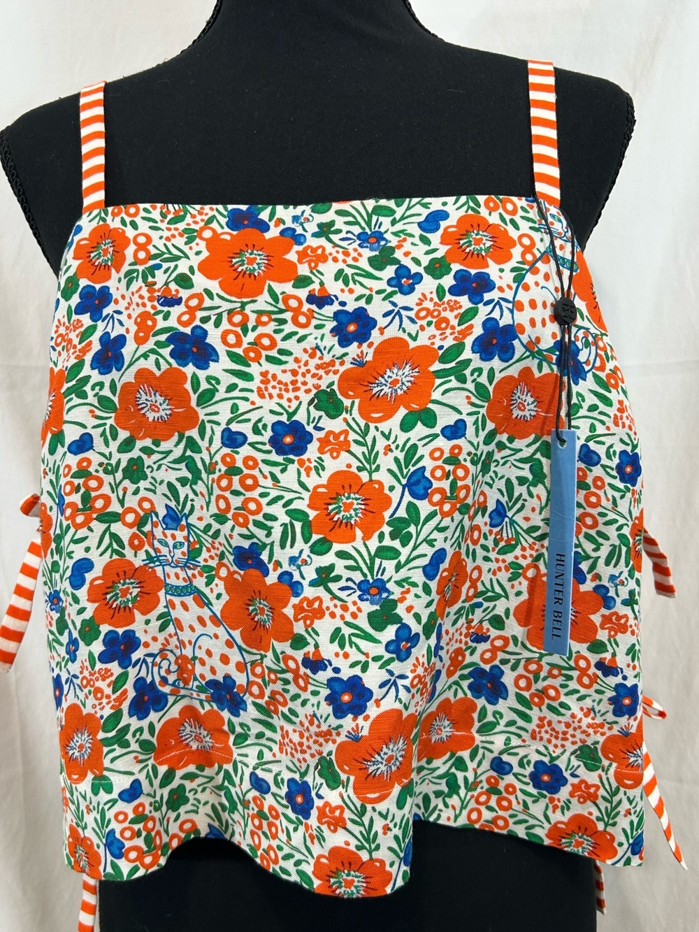 NWT Hunter Bell Meg Cami Top Catnap Combo Floral Striped Linen Large